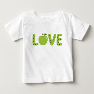 Pour Bébé Joli T-Shirt Enfant LOVE Pomme Verte