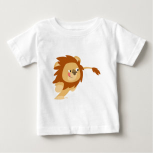 Pour Bébé Joli T-shirt Galloping Cartoon Lion Baby