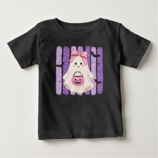 Pour Bébé Joli T-Shirt Halloween Enfant Fantôme Violet