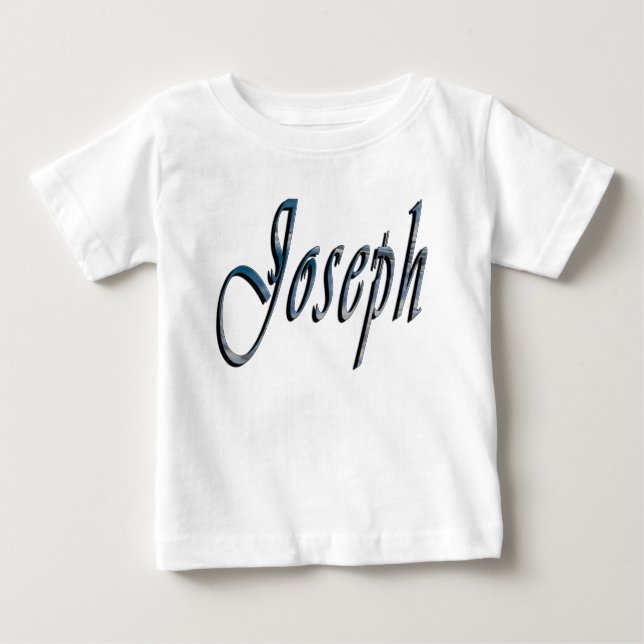 Pour Bébé Joseph, Nom, Logo, Babies T-shirt blanc (Devant)