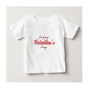 Pour Bébé Joyeux T-shirt blanc de la Saint-Valentin