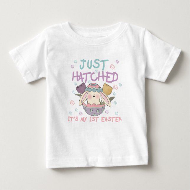 Pour Bébé Juste ęr T-shirt haché de Pâques (Devant)
