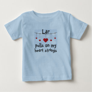 Pour Bébé Lar Pulls Sur Mes Cordes Coeurs T-Shirt