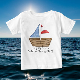 Pour Bébé Le marin aiment juste le T-shirt de papa