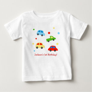 Pour Bébé Les voitures troquent le ęr T-shirt personnalisé