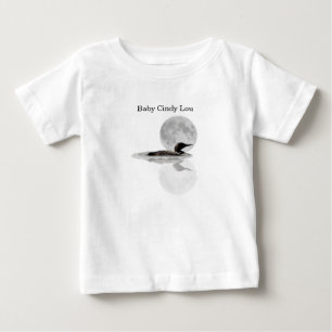 Pour Bébé Loon Swims Dans La Lune Baby T-Shirt