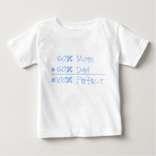 Pour Bébé Maman de 50% + Papa de 50% = T-shirt de nourrisson