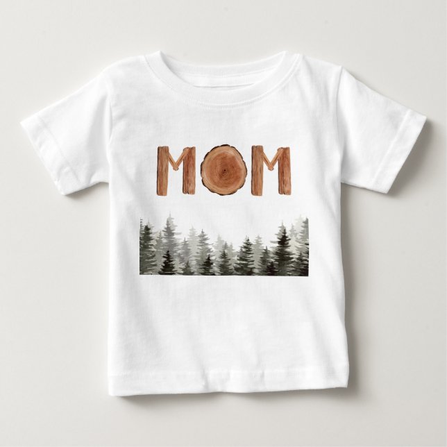 Pour Bébé Maman Rustic Green Trees Baby T-shirt (Devant)