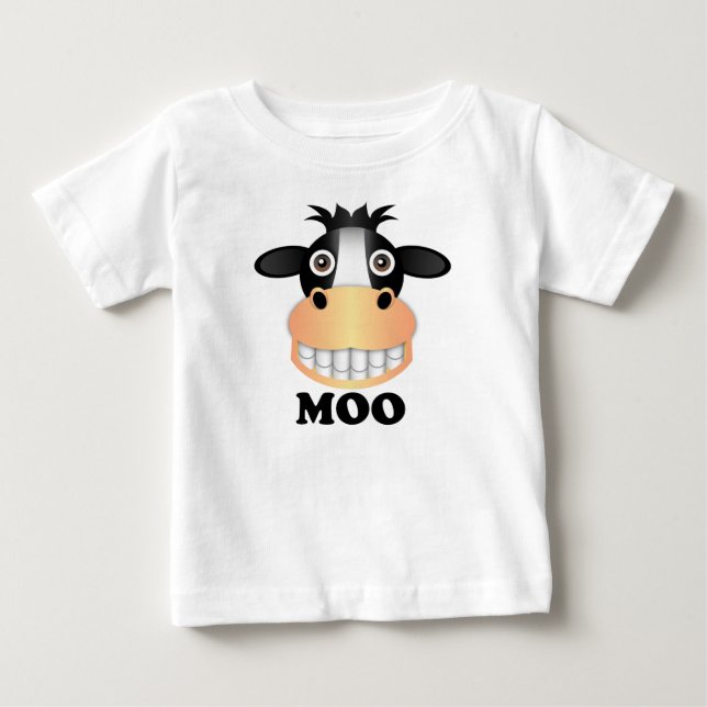 Pour Bébé Moo - Baby Fine Jersey T-shirt  (Devant)