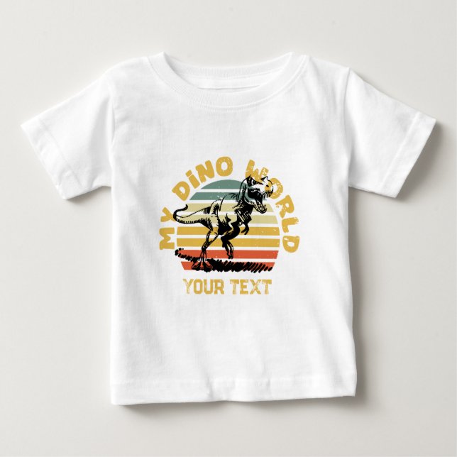 Pour Bébé My Dino World Baby Fine Jersey T-shirt (Devant)