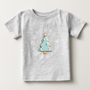 Pour Bébé Noël blanc, T-shirt biscuit en pain d'épices