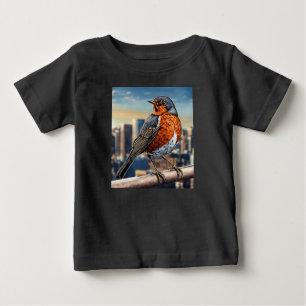Pour Bébé Oiseaux sur le fil – T-shirt à troupeau de dessins