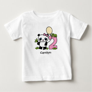 Pour Bébé Panda Girl 2e anniversaire Baby T-shirt