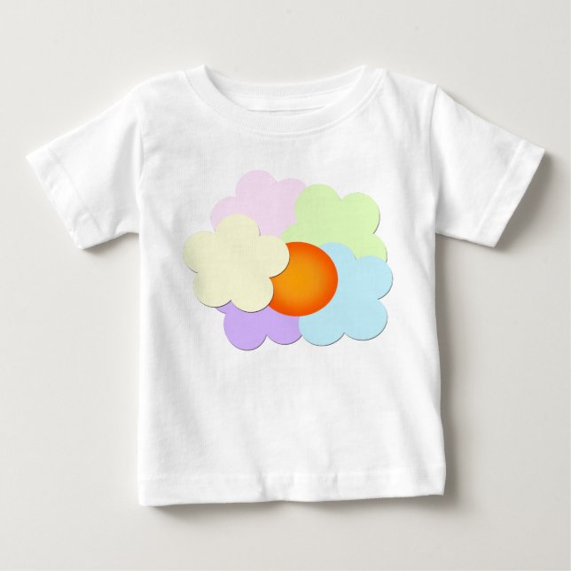Pour Bébé Pastel Sunset Baby T-Shirt (Devant)