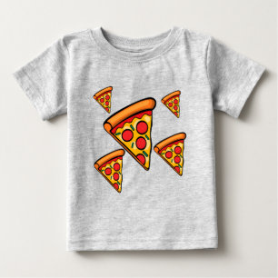 Pour Bébé Pizza Friday Design - Baby Fine Jersey T-Shirt