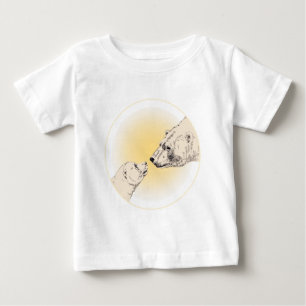 Pour Bébé Polar Bear Kiss Baby T-Shirt Baby Tee - shirts de