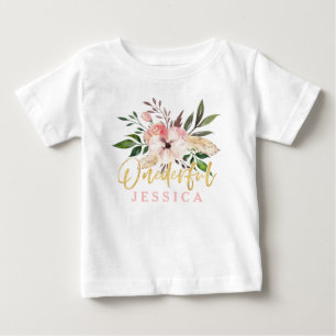 Pour Bébé premier T-shirt onederful d'anniversaire