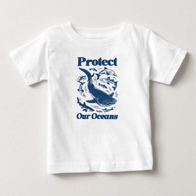 Pour Bébé Protéger notre T-shirt Océan (Devant)