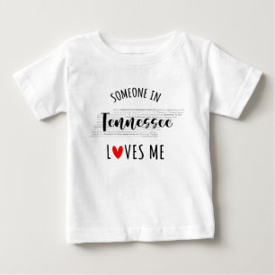 Pour Bébé Quelqu'Un Dans Le Tennessee M'Aime Carte T-shirt B
