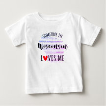 Quelqu'Un Dans Le Wisconsin M'Aime Carte T-shirt B