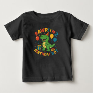 Pour Bébé RAWR! J'ai 2 ans – T-Shirt de fête d'anniversaire