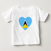 Saint Lucie Drapeau Coeur T-shirt