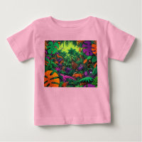 Scène Jungle Animaux exotiques T-shirt