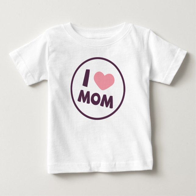Pour Bébé Simple I Love Maman's Day | T-shirt Ruffle (Devant)