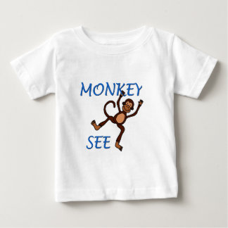 Pour Bébé singe voir 2 en t-shirt bleu