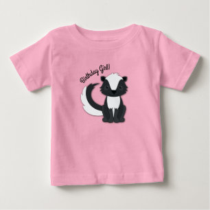 Pour Bébé Skunk Anniversaire Fête Fille Enfants Baby T-shirt