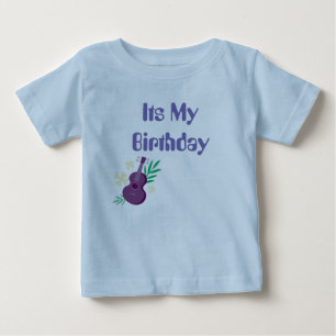 Pour Bébé Son t-shirt My Birthday avec avant et arrière Text