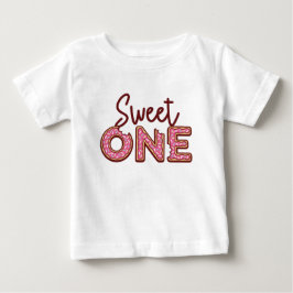 Pour Bébé Sweet One Premier Anniversaire Thème Donut T-Shirt
