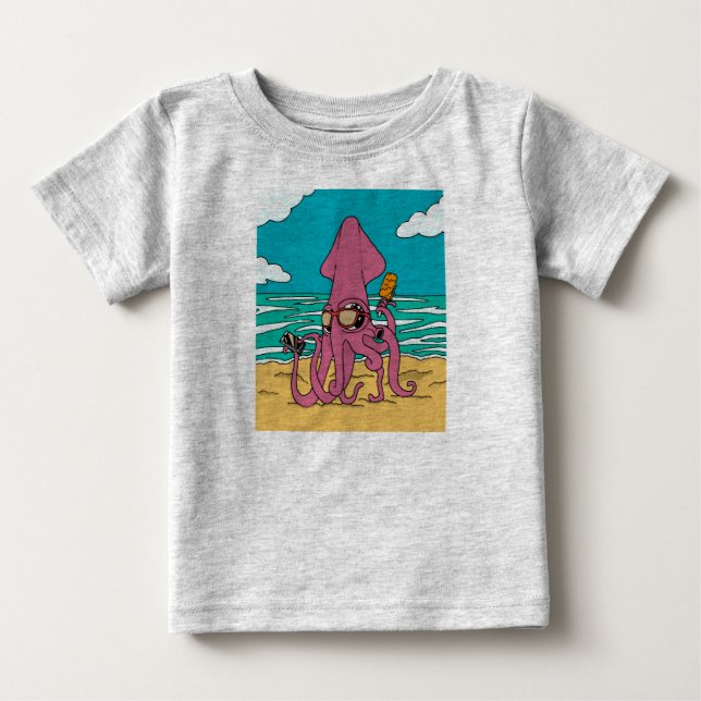 Pour Bébé T-shirt 4 de calmar de Bro (Devant)