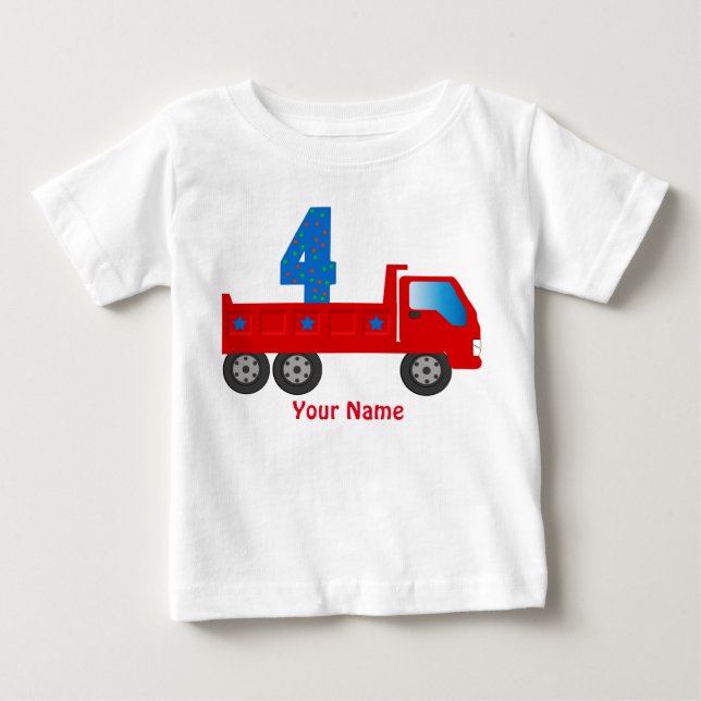 Pour Bébé T-shirt avec numéro 4 (Devant)