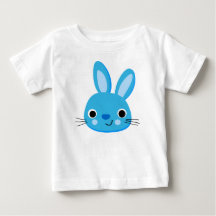 T-shirt Baby Boy Rabbit Bleu Cute