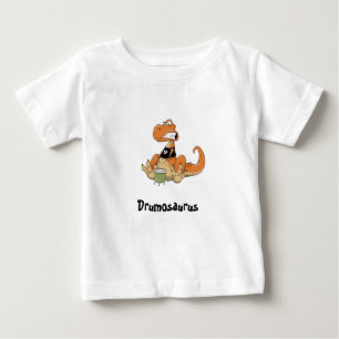 Pour Bébé T-shirt Baby Drummer Dinosaure