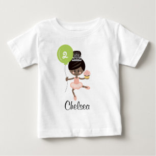 Pour Bébé T-shirt Ballerina Birthday Baby