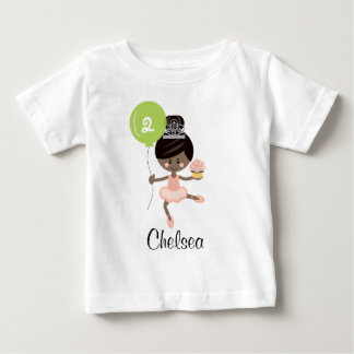Pour Bébé T-shirt Ballerina Birthday Baby