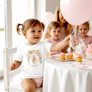 Pour Bébé T-shirt Ballerina Bunny Rose Arch Fille de la Fête