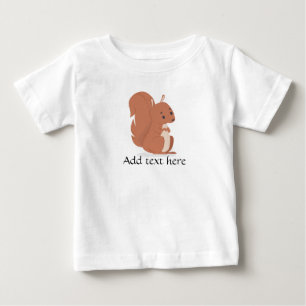 Pour Bébé T-shirt bébé, Écureuil mignon, ajouter texte perso