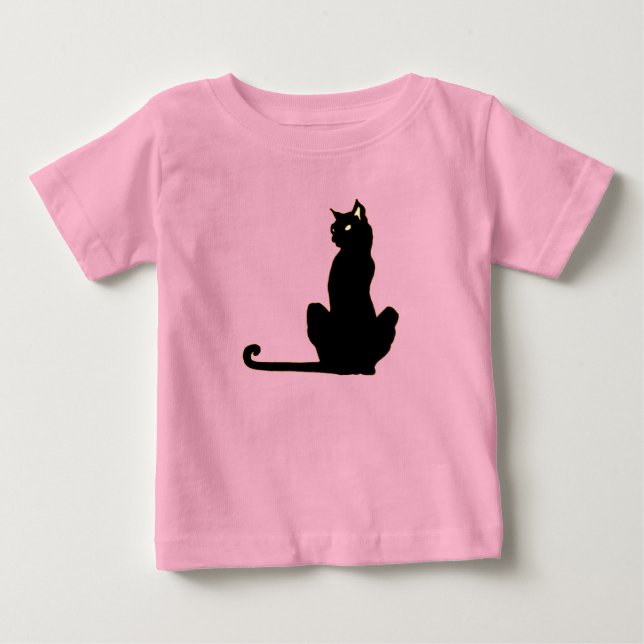 Pour Bébé T-Shirt bébé/enfant Chat Noir (Devant)