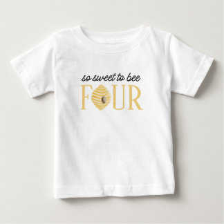 Pour Bébé T-Shirt Bee 4ème Anniversaire Sweet to Bee Four