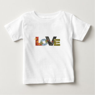 Pour Bébé T-shirt blanc L O V E Baby
