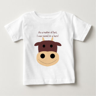 Pour Bébé T-shirt brun mignon de nourrisson de vache