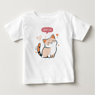 Pour Bébé T-shirt chat amour