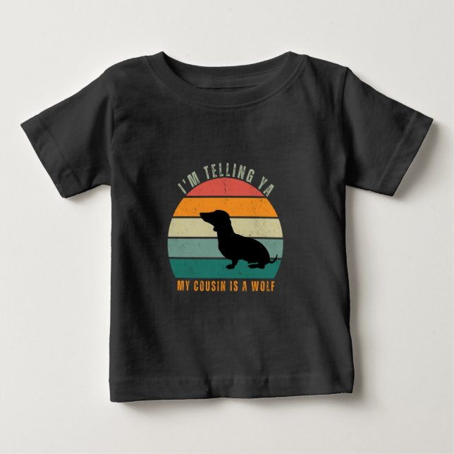 Pour Bébé T-shirt Chien Dachshund (Devant)
