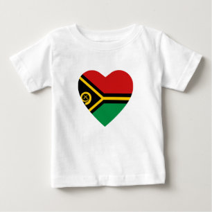 Pour Bébé T-shirt Coeur drapeau Vanuatu