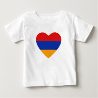 T-shirt Coeur du drapeau arménien