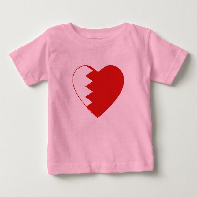 Pour Bébé T-shirt Coeur du drapeau de Bahreïn (Devant)