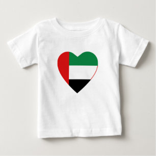 Pour Bébé T-shirt Coeur du drapeau des EAU